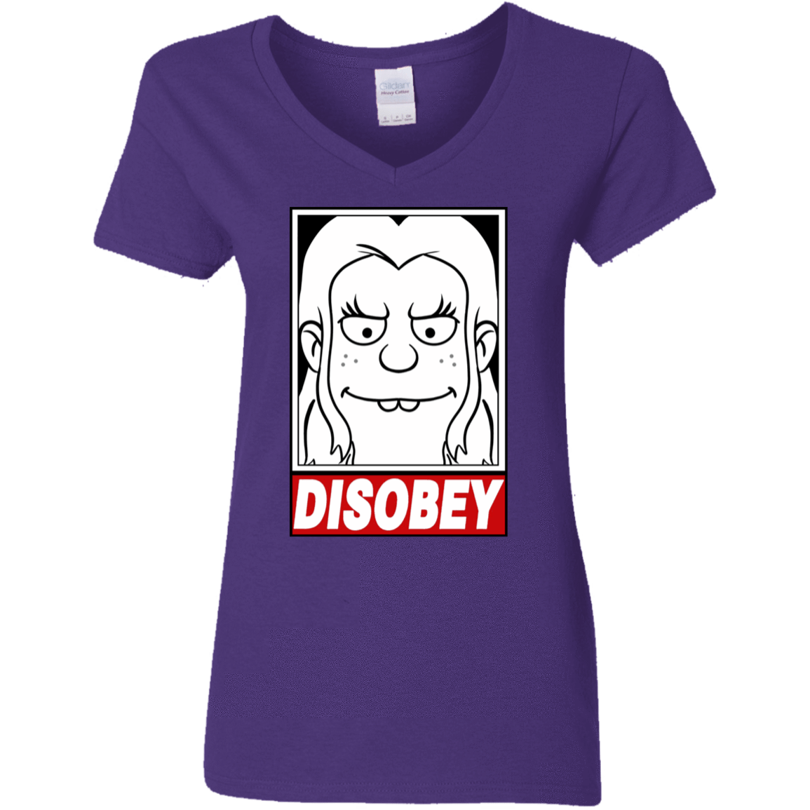 T-Shirts Purple / S Disobey Women's V-Neck T-Shirt