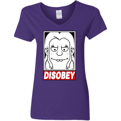 T-Shirts Purple / S Disobey Women's V-Neck T-Shirt