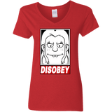 T-Shirts Red / S Disobey Women's V-Neck T-Shirt