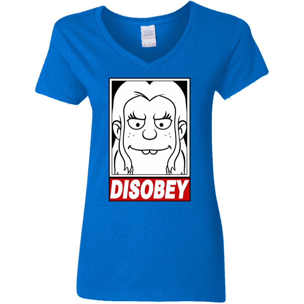 T-Shirts Royal / S Disobey Women's V-Neck T-Shirt