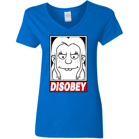 T-Shirts Royal / S Disobey Women's V-Neck T-Shirt