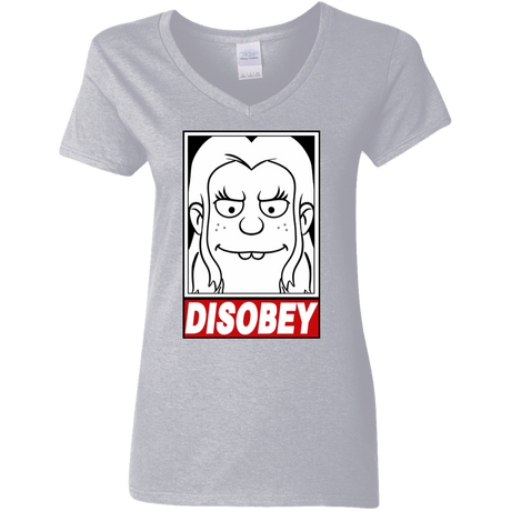 T-Shirts Sport Grey / S Disobey Women's V-Neck T-Shirt