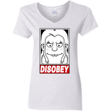 T-Shirts White / S Disobey Women's V-Neck T-Shirt