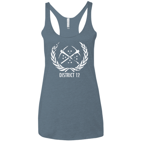 T-Shirts Indigo / X-Small District 12 Women's Triblend Racerback Tank