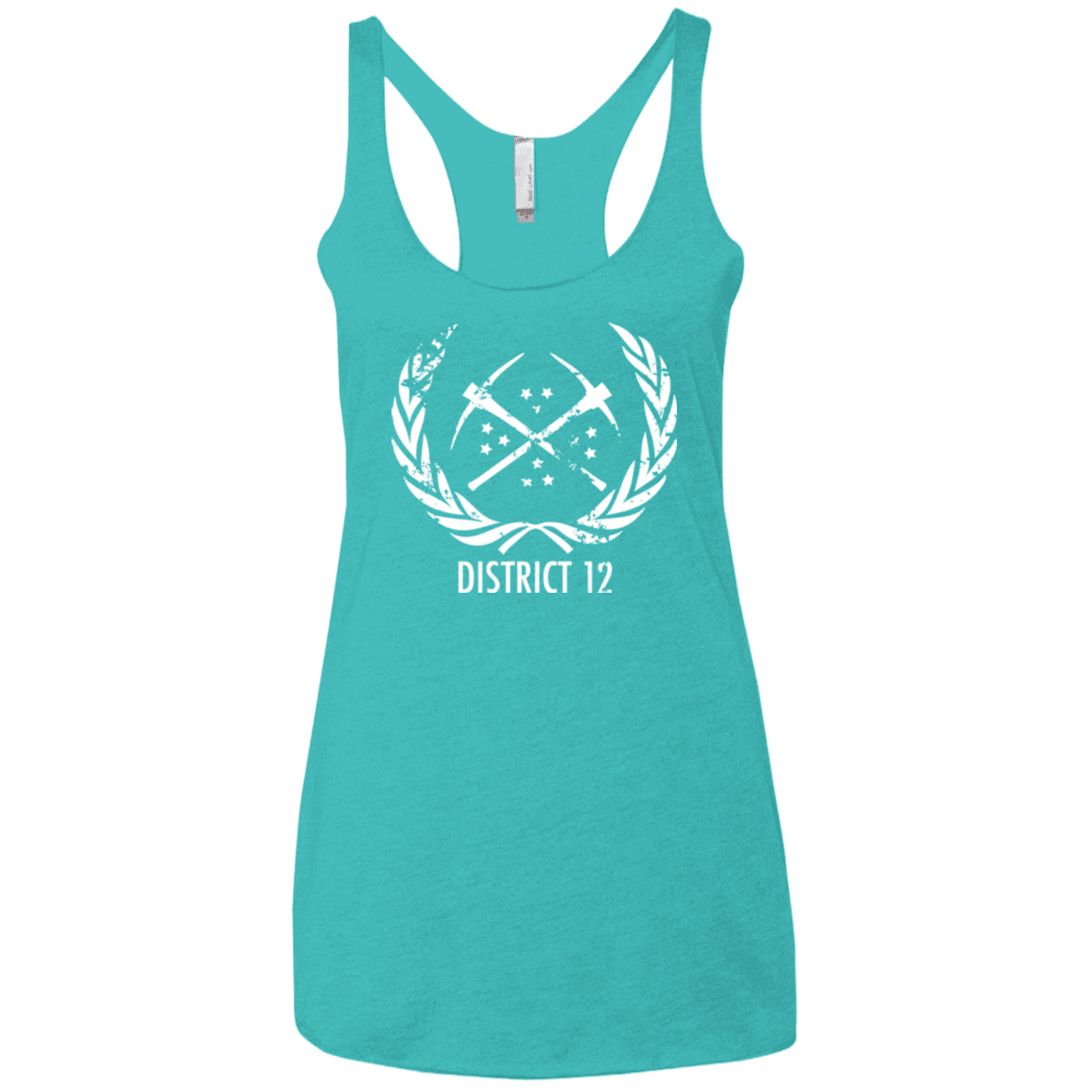 T-Shirts Tahiti Blue / X-Small District 12 Women's Triblend Racerback Tank