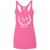 T-Shirts Vintage Pink / X-Small District 12 Women's Triblend Racerback Tank