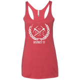 T-Shirts Vintage Red / X-Small District 12 Women's Triblend Racerback Tank
