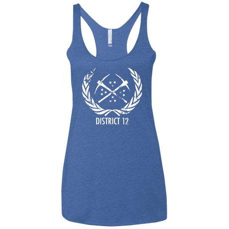 T-Shirts Vintage Royal / X-Small District 12 Women's Triblend Racerback Tank