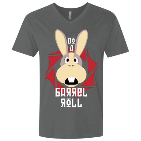 T-Shirts Heavy Metal / X-Small Do A Barrel Roll Men's Premium V-Neck