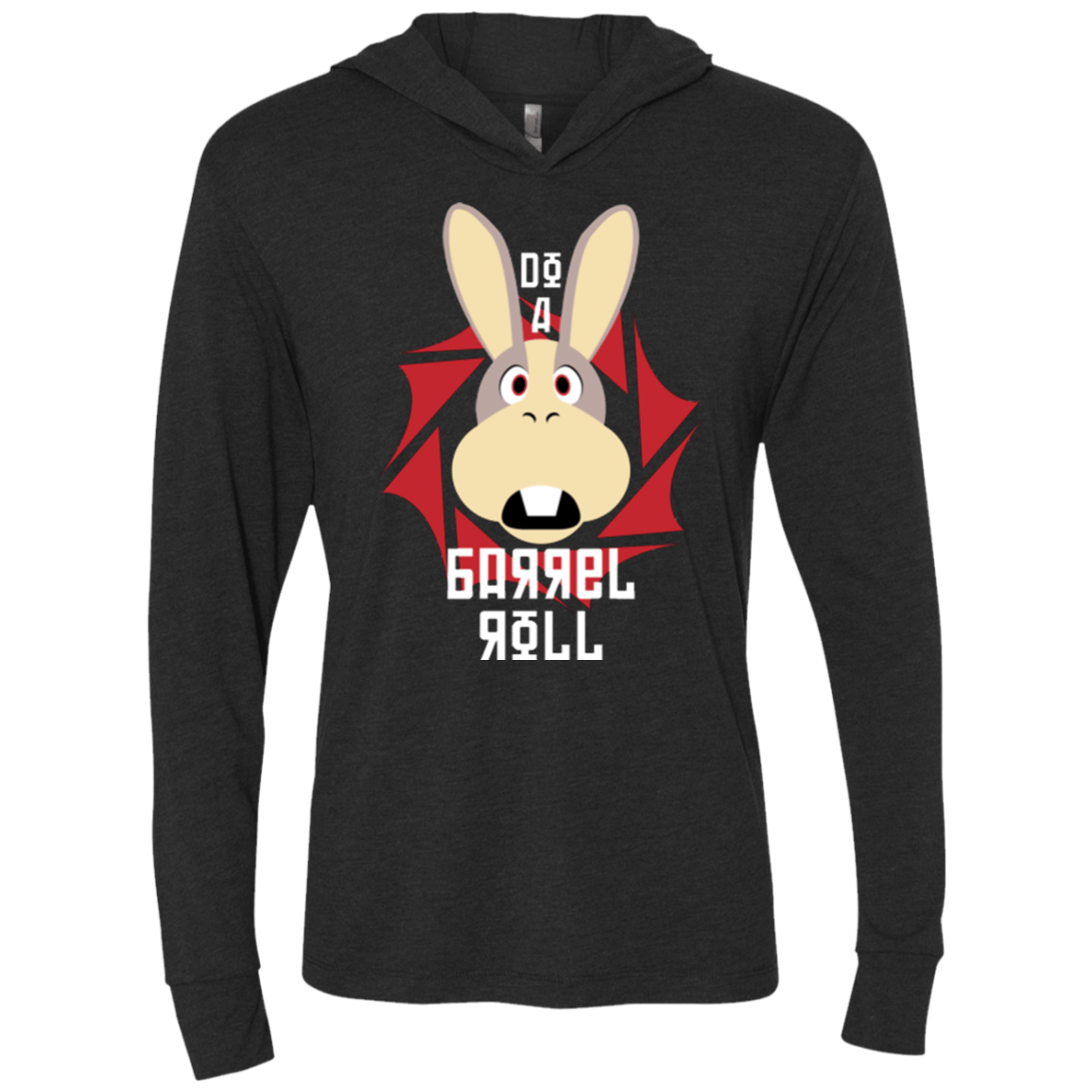 T-Shirts Vintage Black / X-Small Do A Barrel Roll Triblend Long Sleeve Hoodie Tee