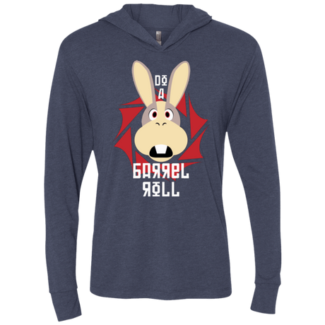 T-Shirts Vintage Navy / X-Small Do A Barrel Roll Triblend Long Sleeve Hoodie Tee