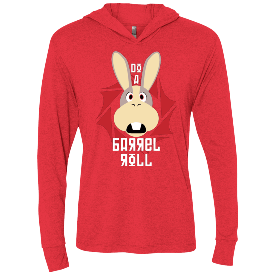 T-Shirts Vintage Red / X-Small Do A Barrel Roll Triblend Long Sleeve Hoodie Tee