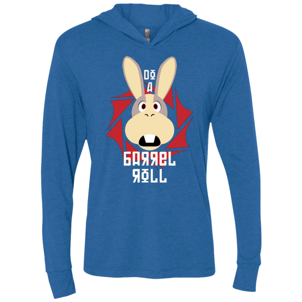 T-Shirts Vintage Royal / X-Small Do A Barrel Roll Triblend Long Sleeve Hoodie Tee