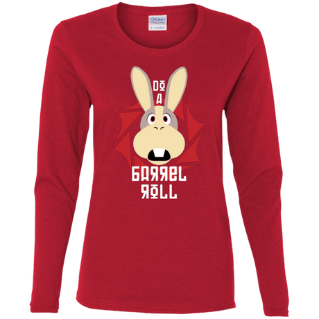 T-Shirts Red / S Do A Barrel Roll Women's Long Sleeve T-Shirt