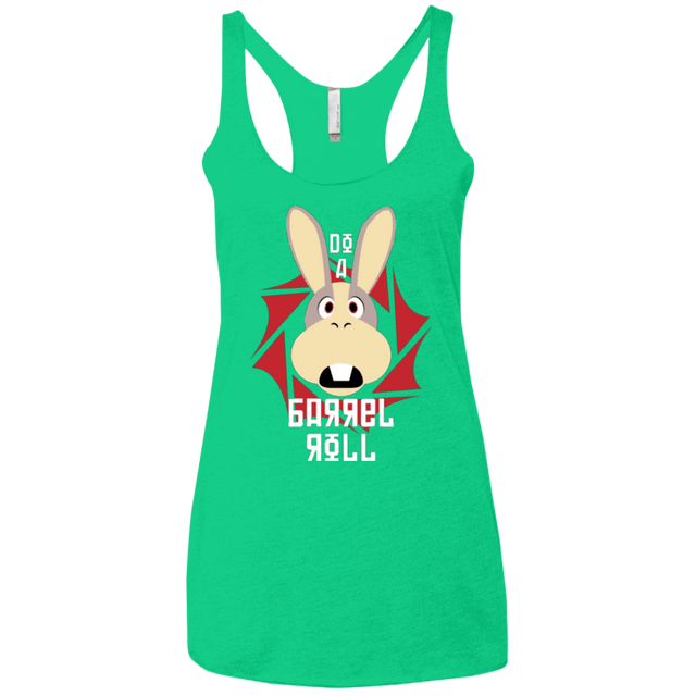 T-Shirts Envy / X-Small Do A Barrel Roll Women's Triblend Racerback Tank