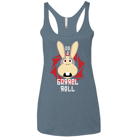 T-Shirts Indigo / X-Small Do A Barrel Roll Women's Triblend Racerback Tank