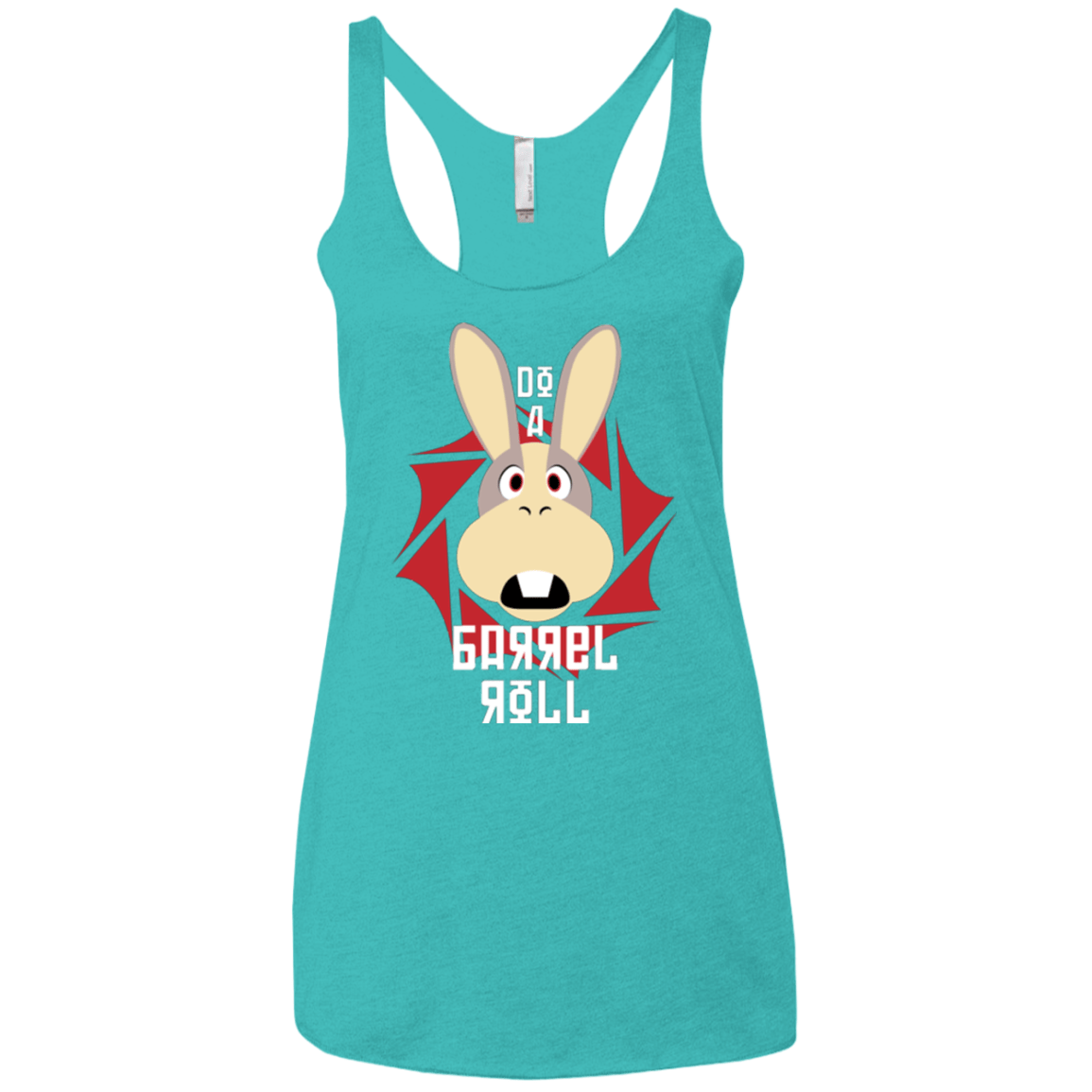 T-Shirts Tahiti Blue / X-Small Do A Barrel Roll Women's Triblend Racerback Tank
