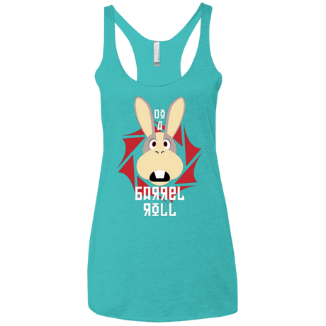T-Shirts Tahiti Blue / X-Small Do A Barrel Roll Women's Triblend Racerback Tank