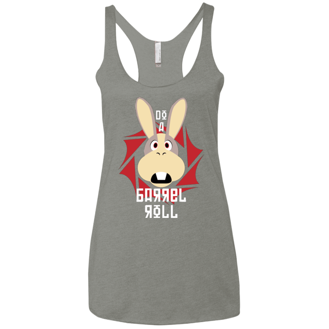 T-Shirts Venetian Grey / X-Small Do A Barrel Roll Women's Triblend Racerback Tank