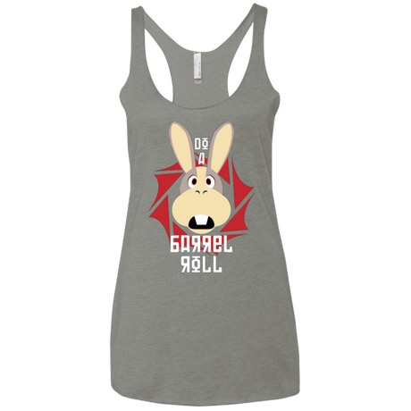 T-Shirts Venetian Grey / X-Small Do A Barrel Roll Women's Triblend Racerback Tank