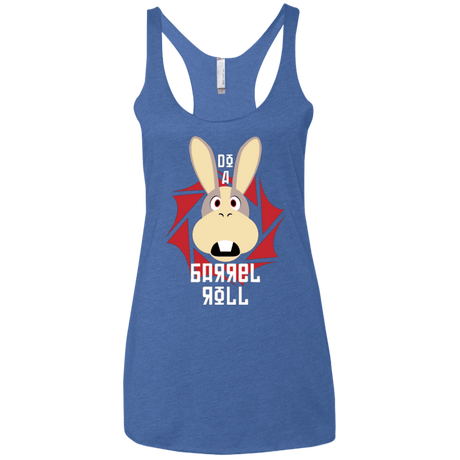 T-Shirts Vintage Royal / X-Small Do A Barrel Roll Women's Triblend Racerback Tank