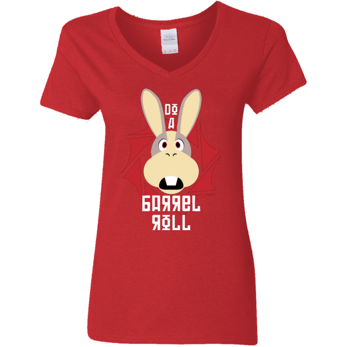 T-Shirts Red / S Do A Barrel Roll Women's V-Neck T-Shirt