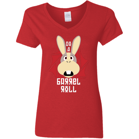 T-Shirts Red / S Do A Barrel Roll Women's V-Neck T-Shirt