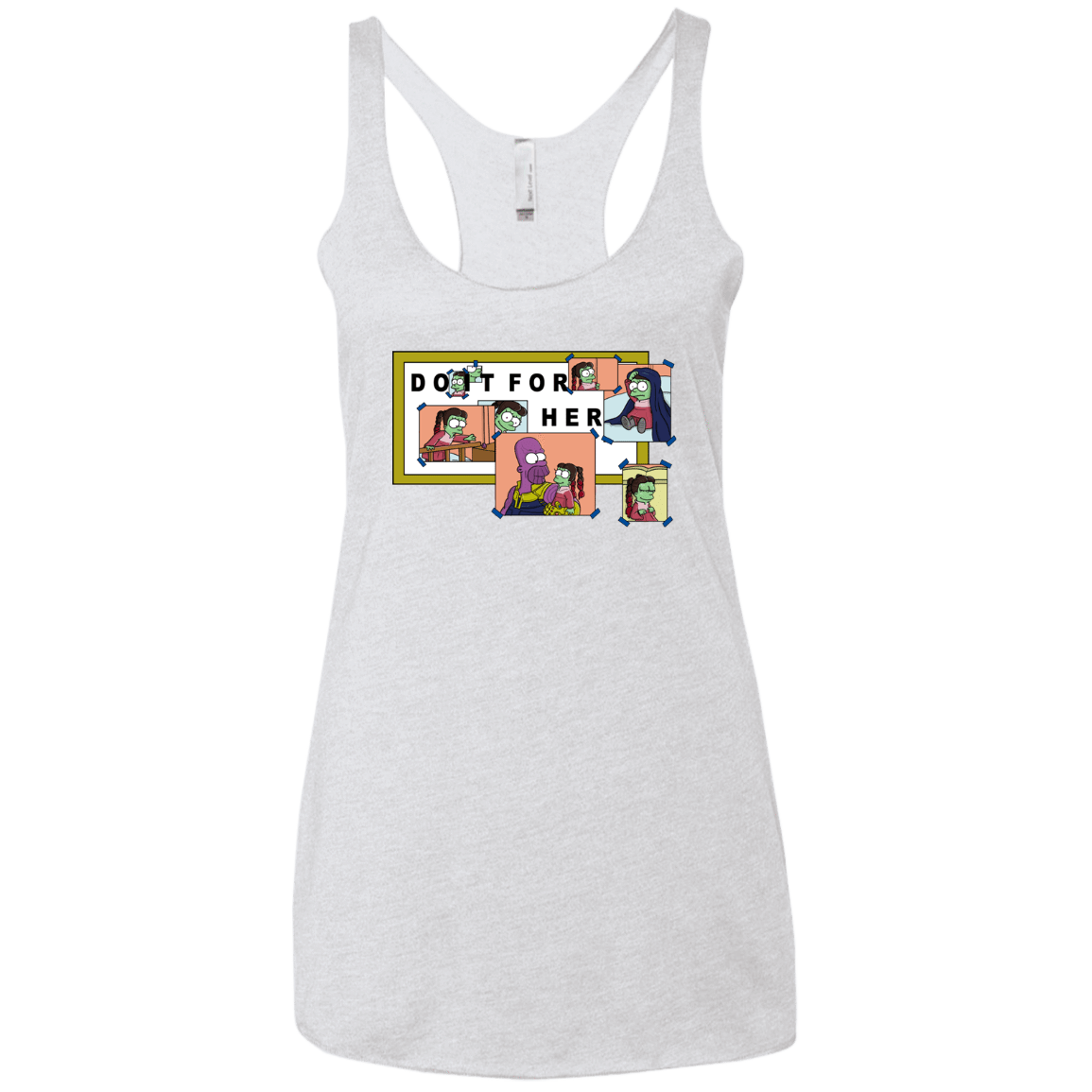 T-Shirts Heather White / X-Small Do it for Gamora Women's Triblend Racerback Tank