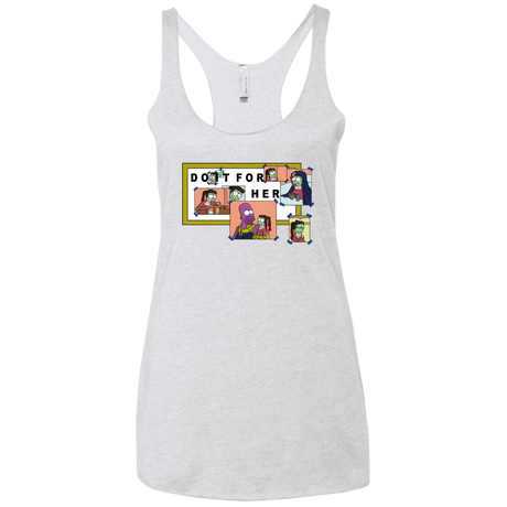 T-Shirts Heather White / X-Small Do it for Gamora Women's Triblend Racerback Tank