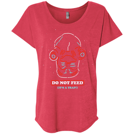 T-Shirts Vintage Red / X-Small Do Not Feed Triblend Dolman Sleeve