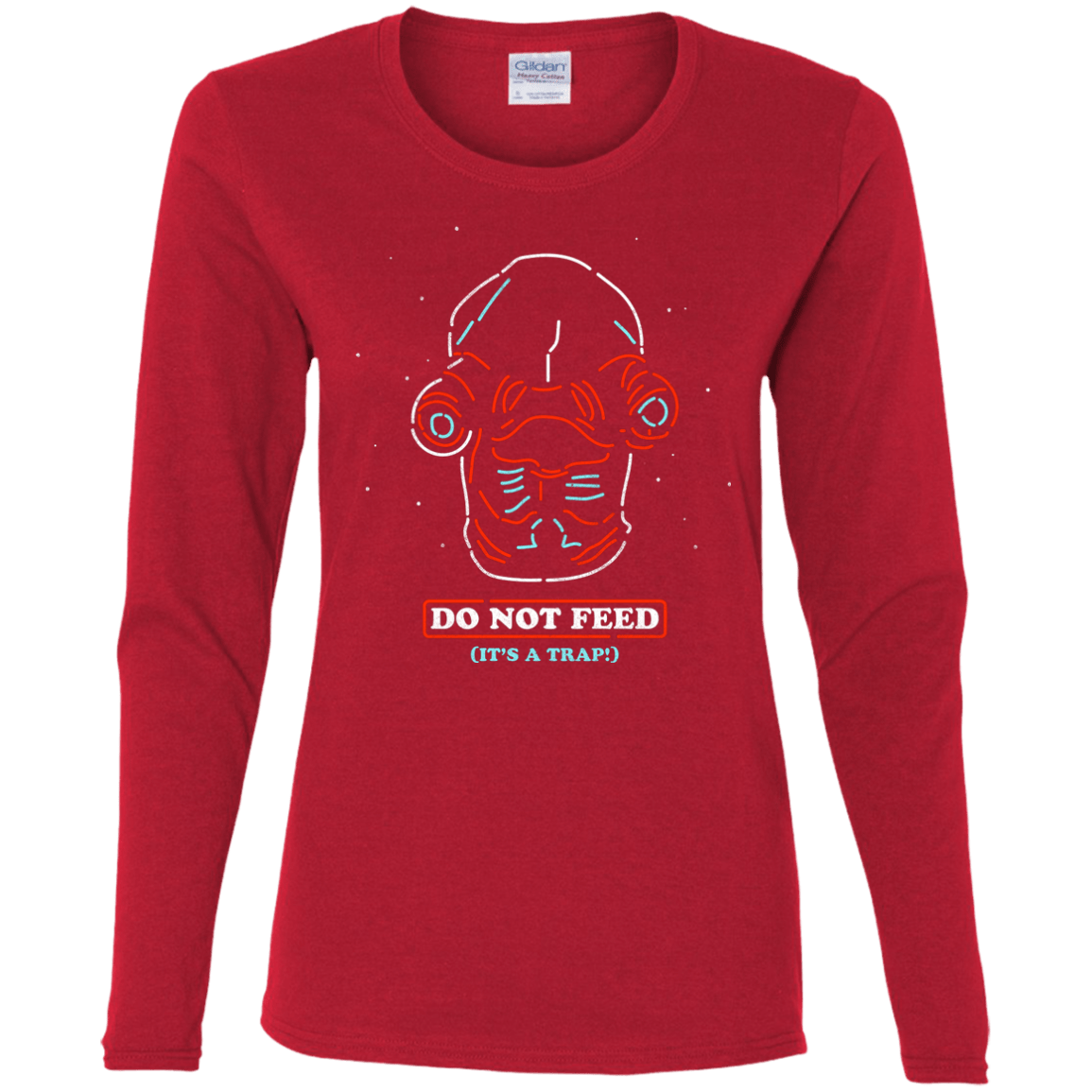 T-Shirts Red / S Do Not Feed Women's Long Sleeve T-Shirt