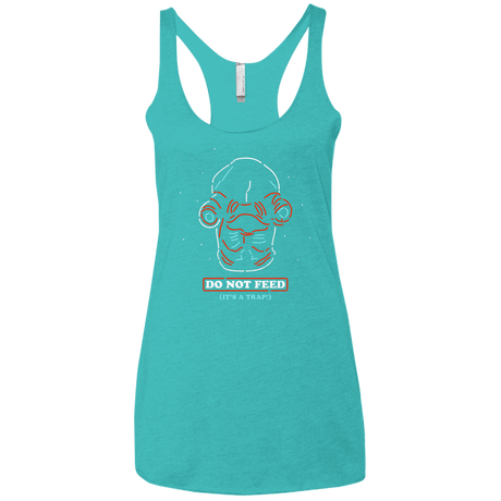 T-Shirts Tahiti Blue / X-Small Do Not Feed Women's Triblend Racerback Tank