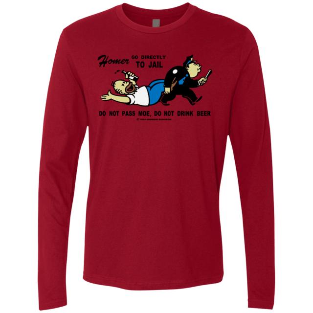 T-Shirts Cardinal / Small Do Not Pass Moe Men's Premium Long Sleeve