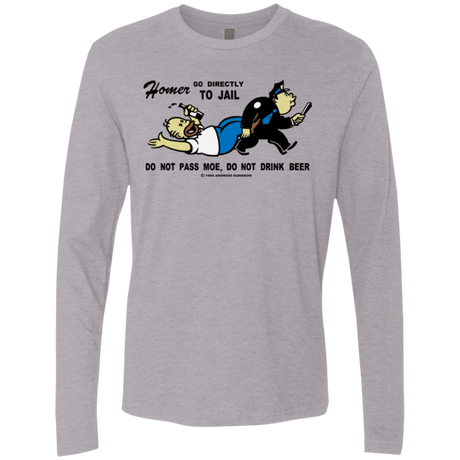 T-Shirts Heather Grey / Small Do Not Pass Moe Men's Premium Long Sleeve