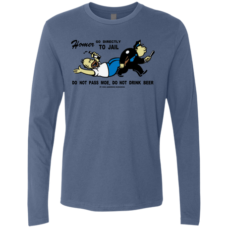 T-Shirts Indigo / Small Do Not Pass Moe Men's Premium Long Sleeve