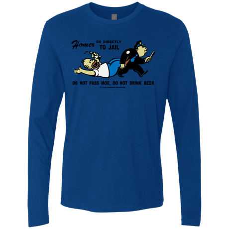 T-Shirts Royal / Small Do Not Pass Moe Men's Premium Long Sleeve