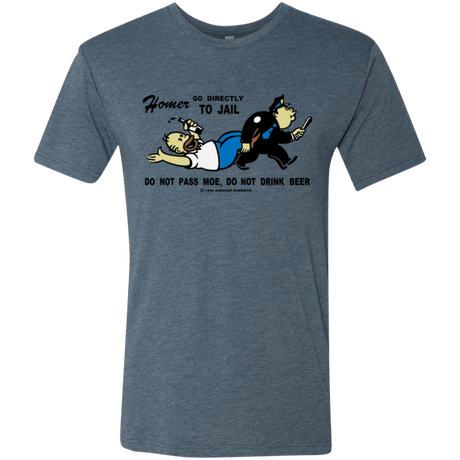 T-Shirts Indigo / Small Do Not Pass Moe Men's Triblend T-Shirt