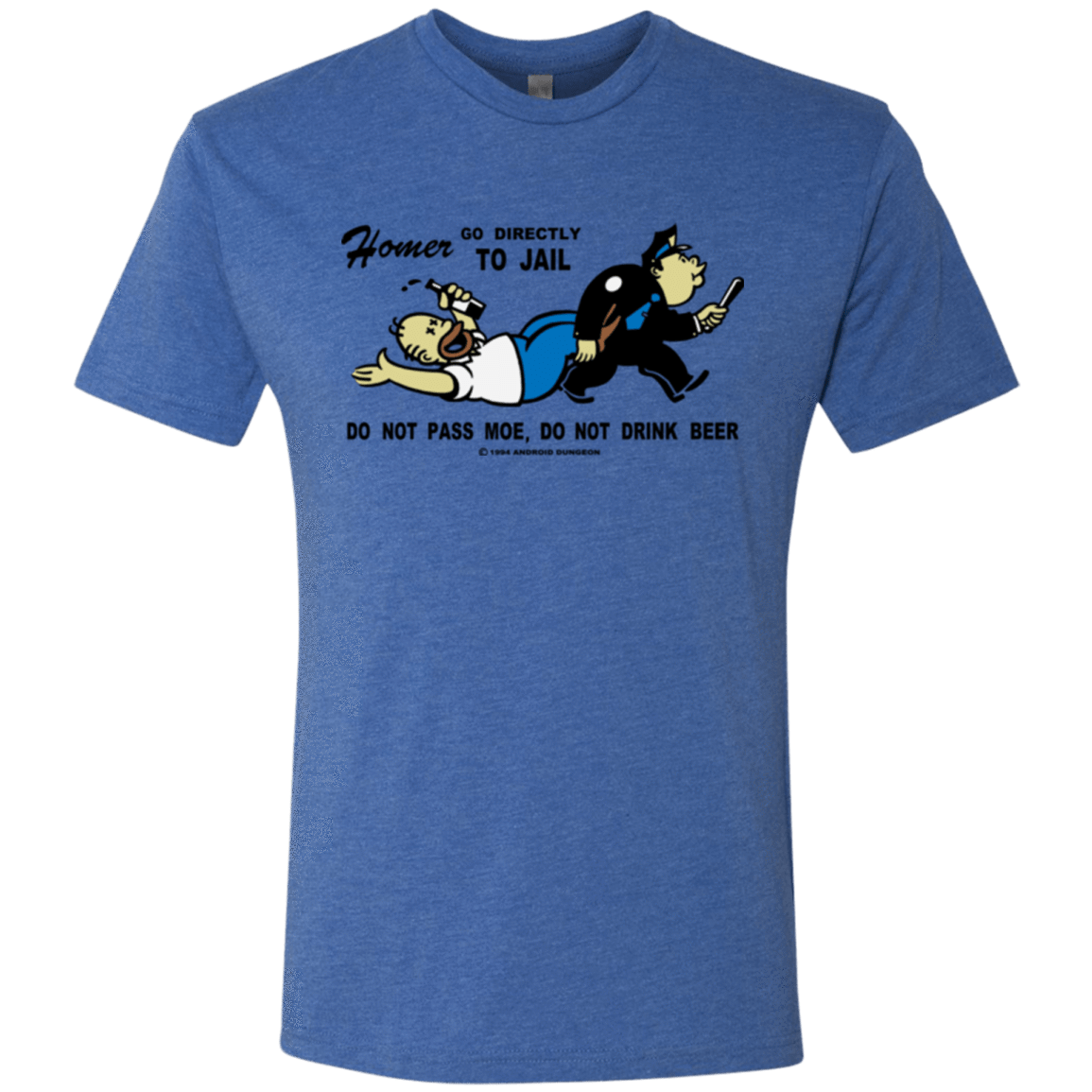 T-Shirts Vintage Royal / Small Do Not Pass Moe Men's Triblend T-Shirt