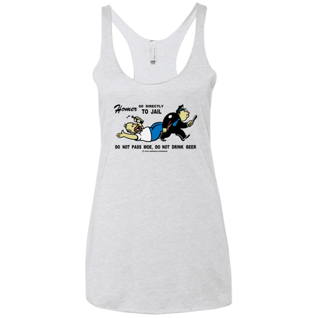 T-Shirts Heather White / X-Small Do Not Pass Moe Women's Triblend Racerback Tank