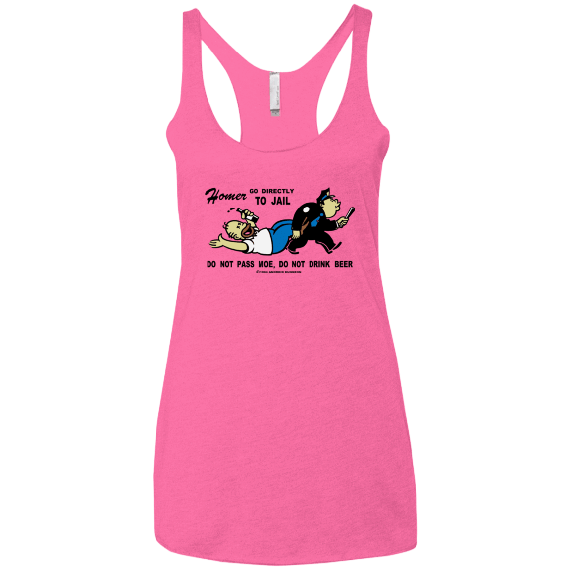 T-Shirts Vintage Pink / X-Small Do Not Pass Moe Women's Triblend Racerback Tank