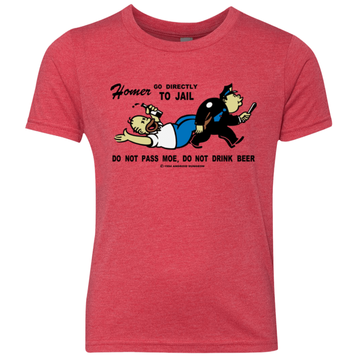 T-Shirts Vintage Red / YXS Do Not Pass Moe Youth Triblend T-Shirt