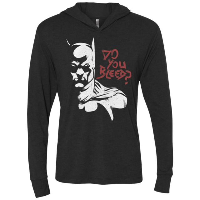 T-Shirts Vintage Black / X-Small Do You Bleed? Triblend Long Sleeve Hoodie Tee
