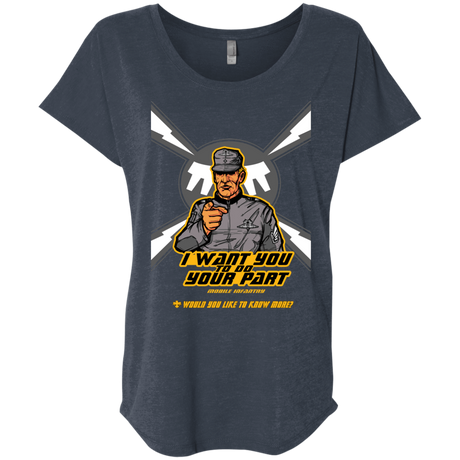 T-Shirts Vintage Navy / X-Small Do Your Part Triblend Dolman Sleeve