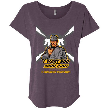 T-Shirts Vintage Purple / X-Small Do Your Part Triblend Dolman Sleeve