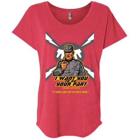 T-Shirts Vintage Red / X-Small Do Your Part Triblend Dolman Sleeve