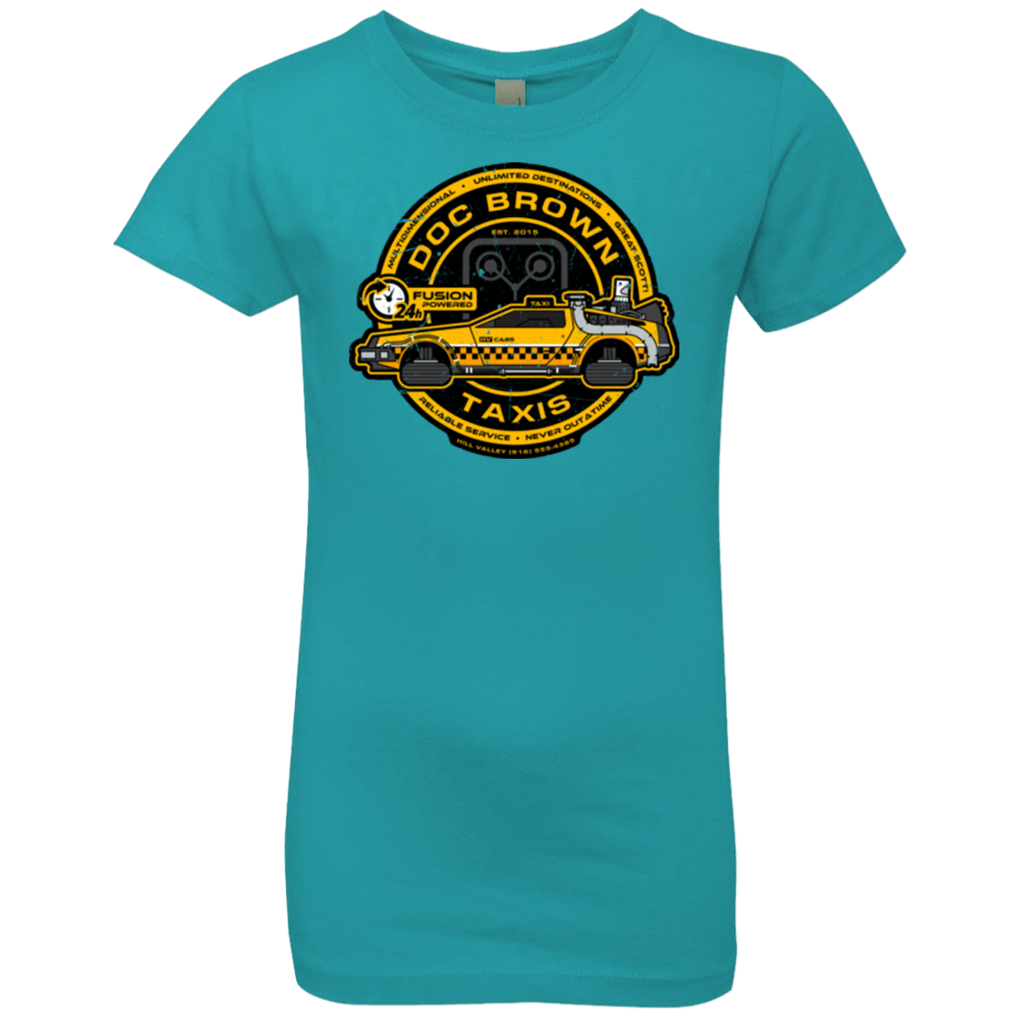 T-Shirts Tahiti Blue / YXS Doc Brown Taxis Girls Premium T-Shirt