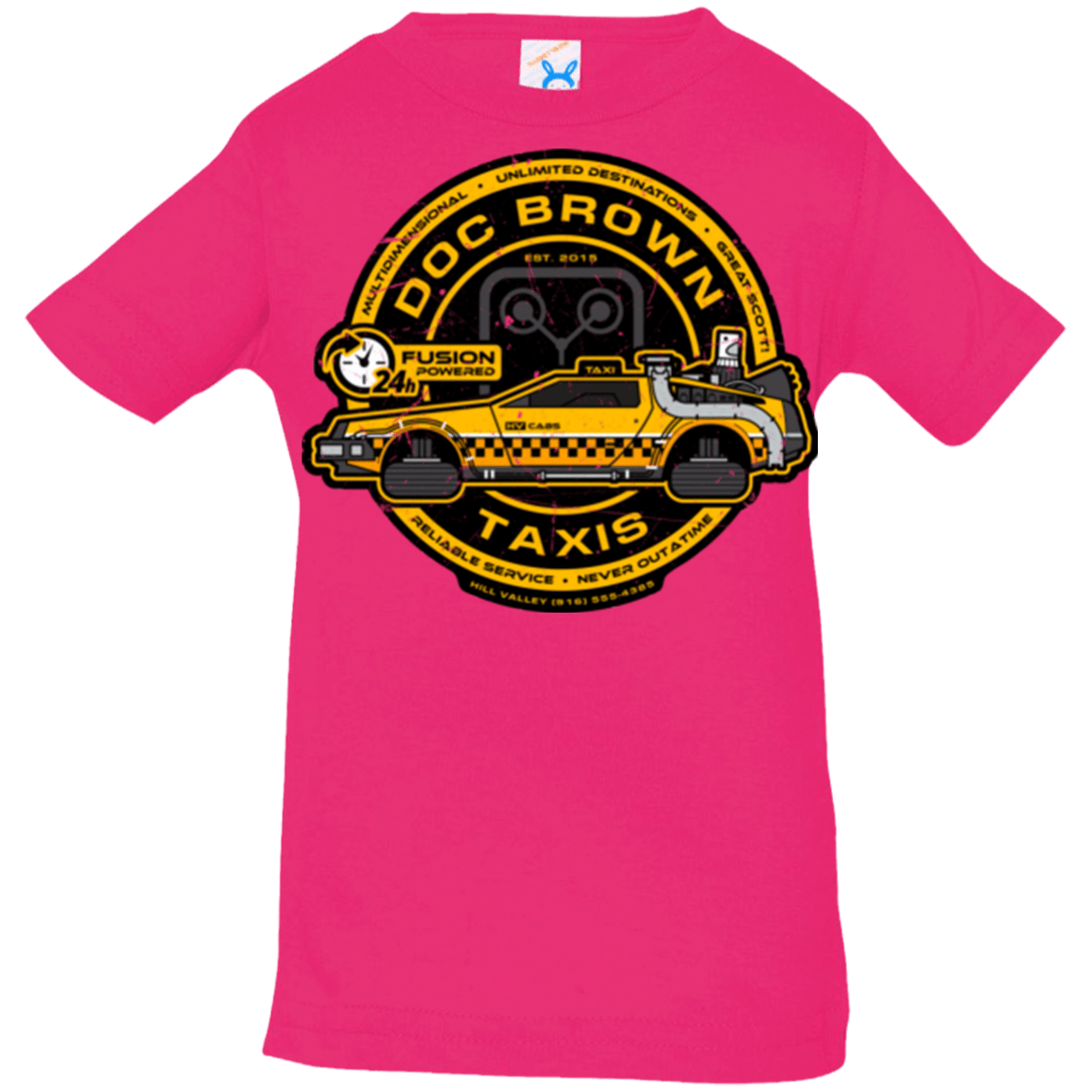 T-Shirts Hot Pink / 6 Months Doc Brown Taxis Infant Premium T-Shirt