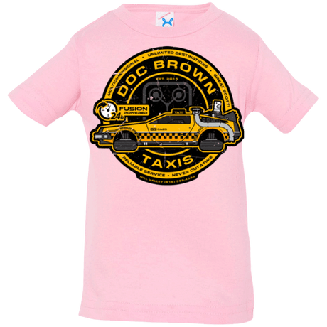T-Shirts Pink / 6 Months Doc Brown Taxis Infant Premium T-Shirt