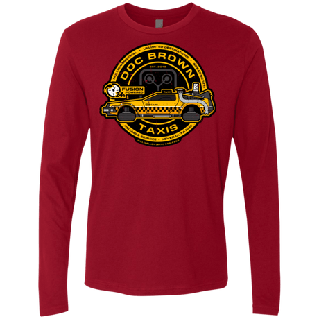 T-Shirts Cardinal / Small Doc Brown Taxis Men's Premium Long Sleeve
