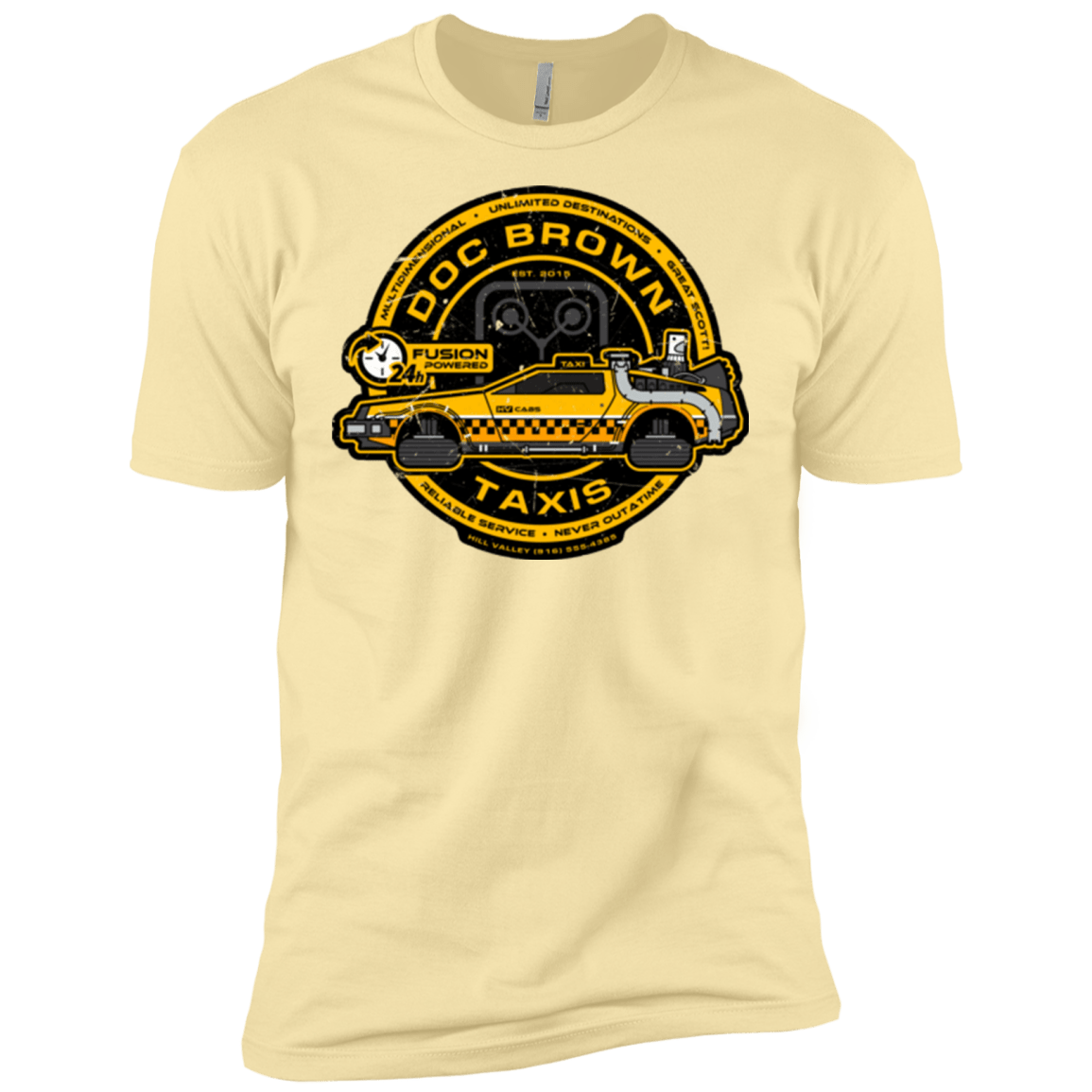T-Shirts Banana Cream / X-Small Doc Brown Taxis Men's Premium T-Shirt